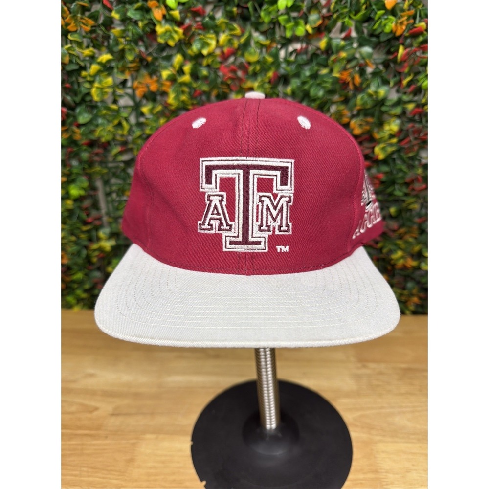 Texas A&M Aggies NCAA2 Tone Daystone Snapback‎ Hat Cap Vintage 90's Red Gray ATM